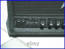 Vintage Peavey Triumph 60 Guitar Amp Tube Head 60-Watts RMS + Pedal