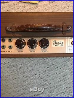 Vintage Premier Twin 8 Guitar, Harmonica Amp, Multivox Tube Amplifier