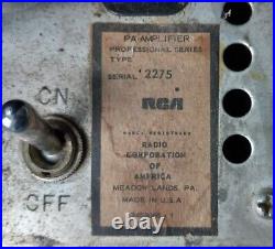 Vintage RCA Model SA-1000 MI 38194 Vacuum Tube Amplifier 6550 100W USA