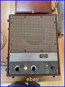 Vintage/Rare 1950/60s Mono Ampex Model 620 Portable PA/Instr. Tube Amplifier