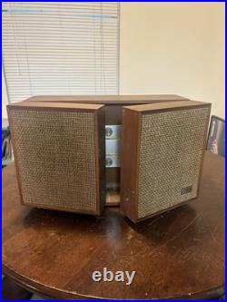 Vintage Rare Ge T-1500a Tube Radio Amp Stereo Walnut Console Table Stereophonic