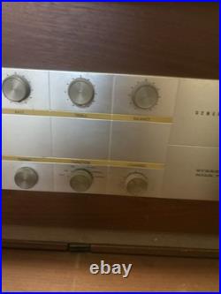 Vintage Rare Ge T-1500a Tube Radio Amp Stereo Walnut Console Table Stereophonic