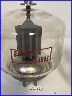 Vintage Rare Two Eimac Industrial Tubes 3-400Z Made In USA 6305 Amplifier Audio