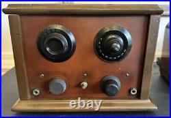 Vintage Regenerative Detector & 1 Rf / 1 Af 01A Tube Amp Caswell Runyan Co. RARE