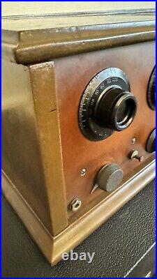 Vintage Regenerative Detector & 1 Rf / 1 Af 01A Tube Amp Caswell Runyan Co. RARE