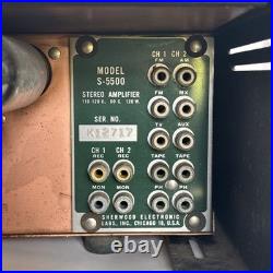 Vintage Sherwood S-5500 Stereo Tube Amplifier 50 Watt For Parts or Repair