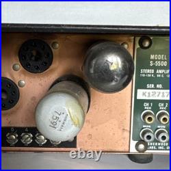 Vintage Sherwood S-5500 Stereo Tube Amplifier 50 Watt For Parts or Repair