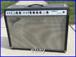 Vintage Silverface Fender Vibrolux Reverb 1x12 Electric Guitar Tube Amplifier A+
