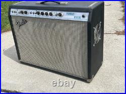 Vintage Silverface Fender Vibrolux Reverb 1x12 Electric Guitar Tube Amplifier A+