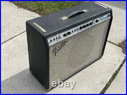Vintage Silverface Fender Vibrolux Reverb 1x12 Electric Guitar Tube Amplifier A+