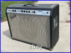 Vintage Silverface Fender Vibrolux Reverb 1x12 Electric Guitar Tube Amplifier A+