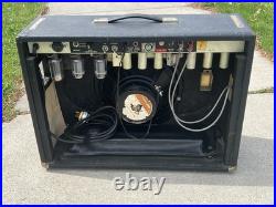 Vintage Silverface Fender Vibrolux Reverb 1x12 Electric Guitar Tube Amplifier A+