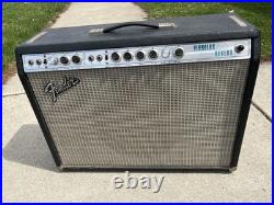 Vintage Silverface Fender Vibrolux Reverb 1x12 Electric Guitar Tube Amplifier A+