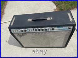 Vintage Silverface Fender Vibrolux Reverb 1x12 Electric Guitar Tube Amplifier A+