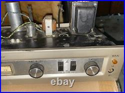 Vintage Single Ended 12AX7 6BM8 Stereo Tube Amplifier For Parts Or Repair