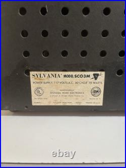 Vintage Sylvania SCO3M Tube Amplifier Dual Speaker Stereo Amp 1950s