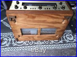 Vintage THE FISHER 800-B Tube Receiver AM/FM Stereo Working 800B Amp & Cabinet