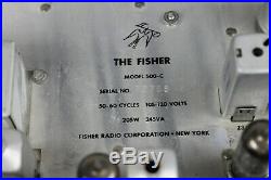 Vintage The Fisher 500c Stereo Tube Receiver / HiFi Amp / Power Amplifier