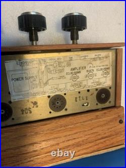 Vintage Tube Amplifier Chassis ECL82 6BM8 12AX7 Wood Case Untested