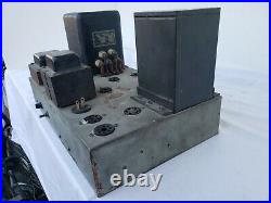 Vintage Unknown Maker Tube Amplifier Heavy For Parts Only