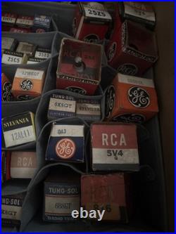 Vintage Vacuum Tube Lot 33+ Boxed RCA GE Tung-Sol Sylvania Radio Amp Untested Vintage Vacuum Tube Lot 33+ Boxed RCA GE Tung-Sol Sylvania Radio Amp Untested