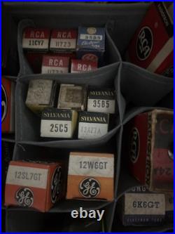 Vintage Vacuum Tube Lot 33+ Boxed RCA GE Tung-Sol Sylvania Radio Amp Untested