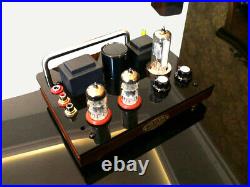 Vintage Vacuum Tube Mono FM Radio Receiver 6E2 Level Indicator with Amp Handmade