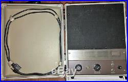 Vintage Very rare Ampex 622 Tube Amplifier Speaker Suitcase Cabinet