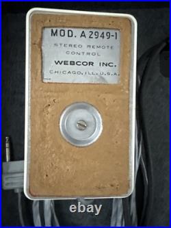 Vintage Webcor EP4820-1 Push Pull Mono Tube Amp Extension Speaker 1950s WithRemote Vintage Webcor EP4820-1 Push Pull Mono Tube Amp Extension Speaker 1950s WithRemote