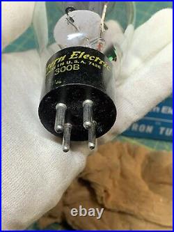 Vintage Western Electric 300B Ink Base D Getter Amplifier Tube in Box, Test Good