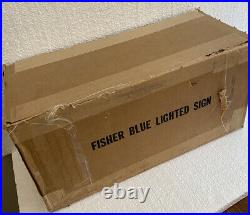 Vintage fisher tube amp lighted advertising sign new in box