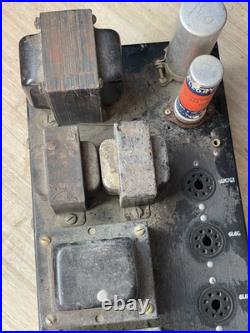 Vintage unknown audio dual rectifier Tube-type 6L6 amplifier