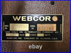 Vintage webcor amplifier TP4905-1 Tube Amplifier Speaker for Phonograph or Harp