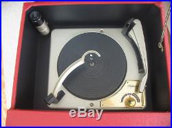 Vtg 50s Silvertone Record Player/Radio HiFi Tube Amp Mid Century Modern Console