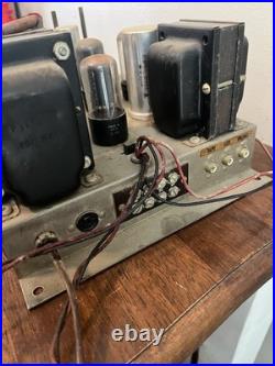 Vtg Guild Grafonola AM/FM Vacuum Tube Amplifier Inputs Work, Radio Not Working