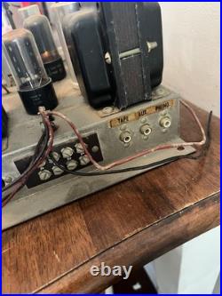 Vtg Guild Grafonola AM/FM Vacuum Tube Amplifier Inputs Work, Radio Not Working