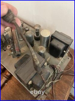 Vtg Guild Grafonola AM/FM Vacuum Tube Amplifier Inputs Work, Radio Not Working