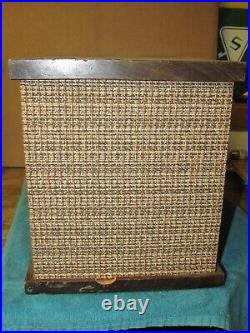 Vtg Philmore 3 Tube Amplifier in Eldorado Wood Products Cabinet, NEEDS SERVICE