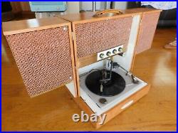 Vtg Sylvania Stereo Record Player Tube Amp 3 Speakers Restored Watch It Play