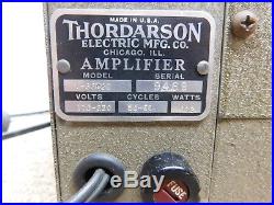 Vtg Thordarson T-30W20 Tube Amplifier Amp Power 6L6-G Art Deco Airstream Style