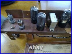 Vtg Tube Amp 6v6 Push Pull, Phono, Microphone, Guitar, Webcor 1958 Works