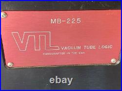 Vtg VTL MB-225 Vacuum Tube Logic Tube Amplifier 950 watts (untested) Nice